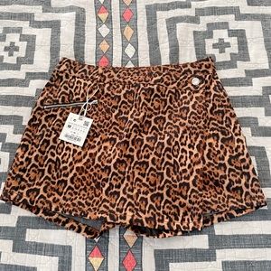 Zara leopard skort